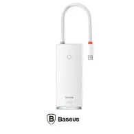 Docking station baseus lite conectare pc usb type-c usb 3.0 x 2 usb type c x 1 hdmi x 1/4k/30hz card reader sd/microsd alb wk