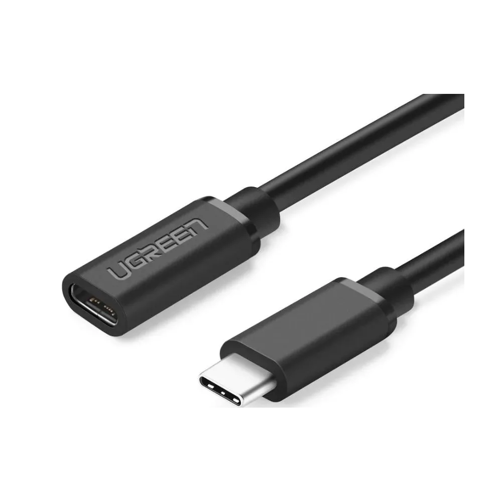 Cablu usb type-c ugreen prelungitor us353 usb type-c (t) la usb type-c (m) 1m negru 10387