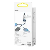 Cablu alimentare si date baseus bright mirror one-for-three retractable pt. smartphone usb la micro-usb + lightning iphone +