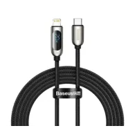 Cablu alimentare si date baseus display fast charging data cable pt. smartphone usb type-c la lighting iphone 20w braided 1m