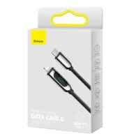 Cablu alimentare si date baseus display fast charging data cable pt. smartphone usb type-c la lighting iphone 20w braided 1m