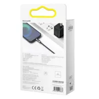 Cablu alimentare si date baseus display fast charging data cable pt. smartphone usb type-c la lighting iphone 20w braided 1m