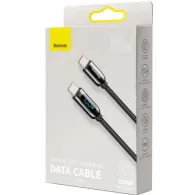 Cablu alimentare si date baseus display fast charging data cable pt. smartphone usb type-c la usb type-c 100w braided 2m negr