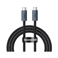 Cablu alimentare si date baseus flash fast charging data cable pt. smartphone usb4 usb type-c la usb type-c 100w braided 1m t