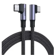 Cablu alimentare si date ugreen us335 fast charging data cable pt. smartphone usb type-c la usb type-c 100w/5a complete angle