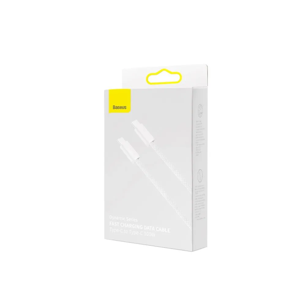 Cablu alimentare si date baseus dynamic fast charging data cable pt. smartphone usb type-c la usb type-c pd 100w braided 1m a