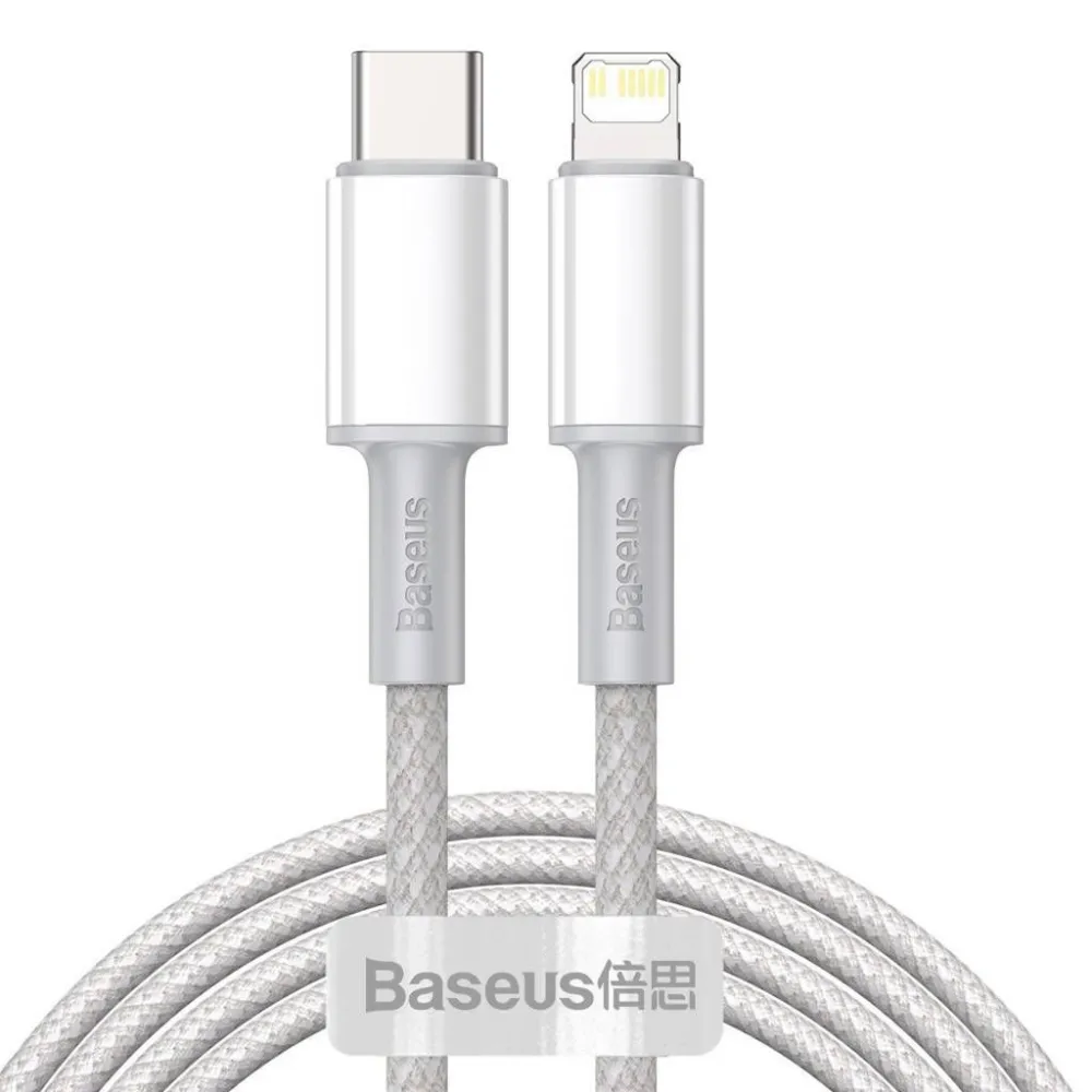 Cablu alimentare si date baseus high density braided fast charging data cable pt. smartphone usb type-c la lightning iphone p