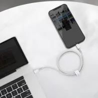 Cablu alimentare si date baseus high density braided fast charging data cable pt. smartphone usb type-c la lightning iphone p