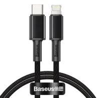 Cablu alimentare si date baseus high density braided fast charging data cable pt. smartphone usb type-c la lightning iphone p