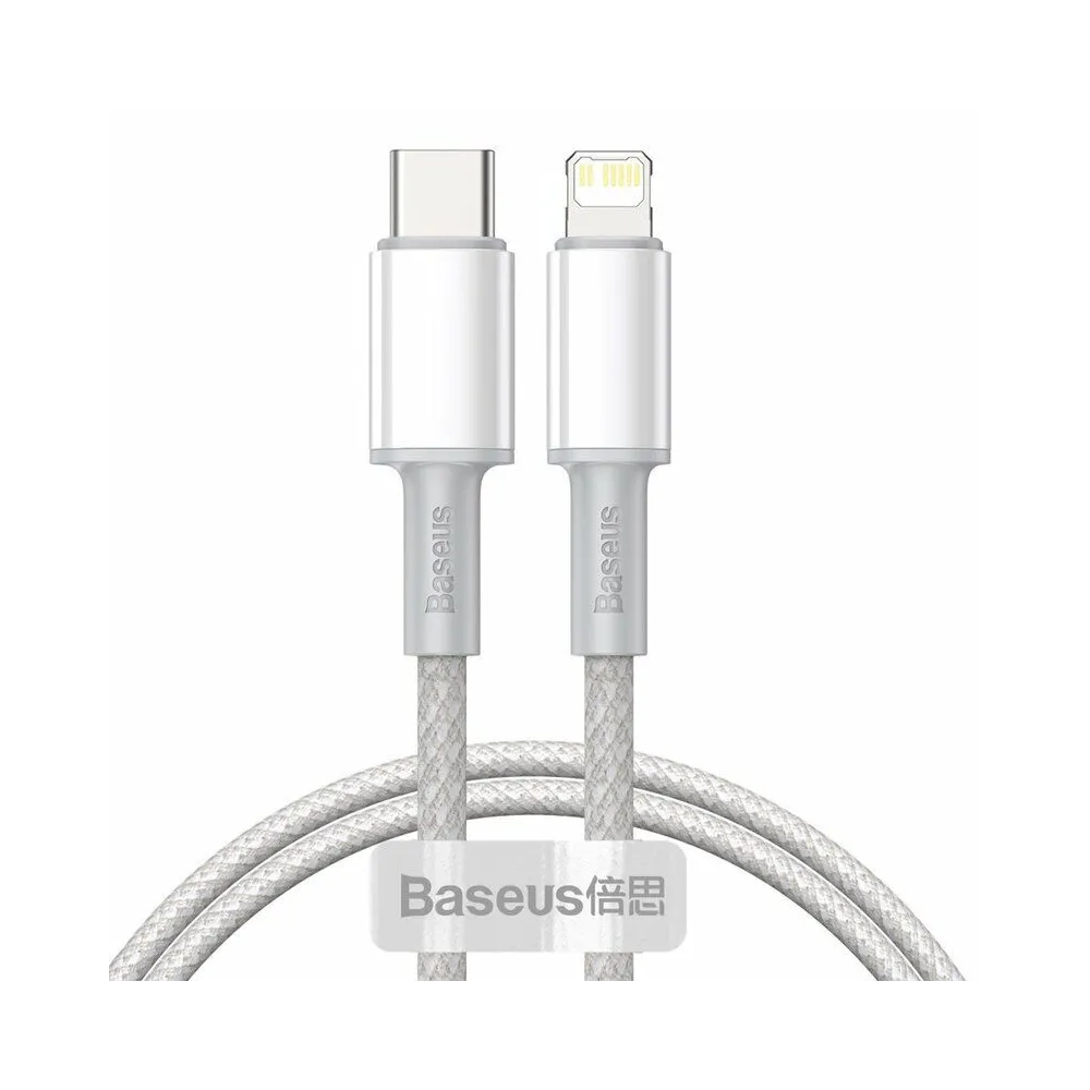 Cablu alimentare si date baseus high density braided fast charging data cable pt. smartphone usb type-c la lightning iphone p