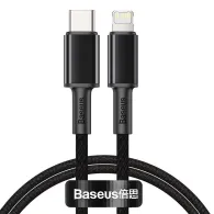 Cablu alimentare si date baseus high density braided fast charging data cable pt. smartphone usb type-c la lightning iphone p