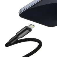Cablu alimentare si date baseus high density braided fast charging data cable pt. smartphone usb type-c la lightning iphone p