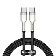 Cablu alimentare si date baseus cafule metal fast charging data cable pt. smartphone usb type-c la usb type-c 100w braided 1m