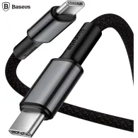 Cablu alimentare si date baseus high density braided fast charging data cable pt. smartphone usb type-c la usb type-c 100w br