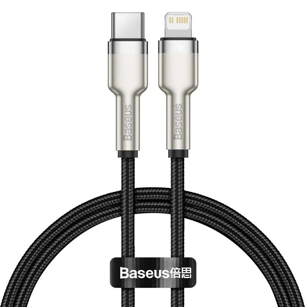 Cablu alimentare si date baseus cafule metal fast charging data cable pt. smartphone usb type-c la lightning iphone pd 20w br