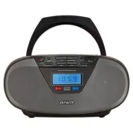 Aiwa portable ac/dc stereo cd/mp3/fm-pll/bt player bbtu-400bk (timbru verde 4.00 lei)