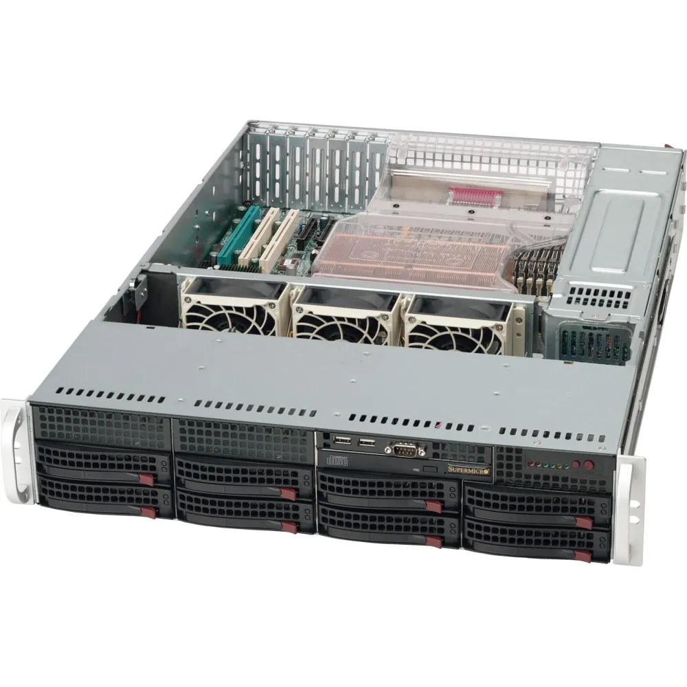 Server chassis 2u 700w sas bk/cse-825tq-r700lpb su