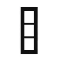 Entry panel 3mod. flush frame/black/ ip verso 9155