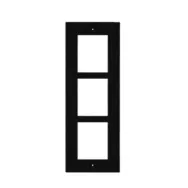 Entry panel 3mod. flush frame/black/ ip verso 9155