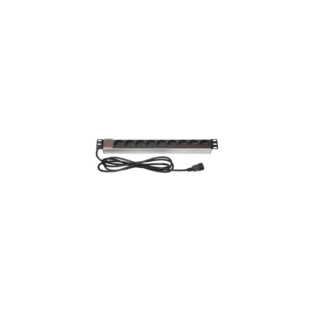 Rack pdu 1u 9 schuko w/switch/c14 bkt-1134l210.09-