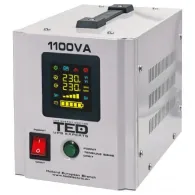 UPS TED, 1100VA/700W runtime extins utilizeaza un acumulator (neinclus)
