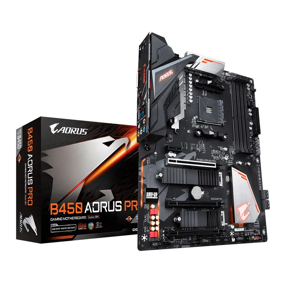 Gigabyte main board desktop b450 aorus pro (am4 4xddr4 dvi-d