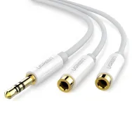 Ugreen 10739 cablu audio 0,25 m 3.5mm 2 x 3.5mm Alb