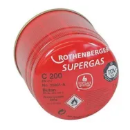 Cartus gaz C200 Supergaz cu valva tip membrana 190ml Rothenberger - 1