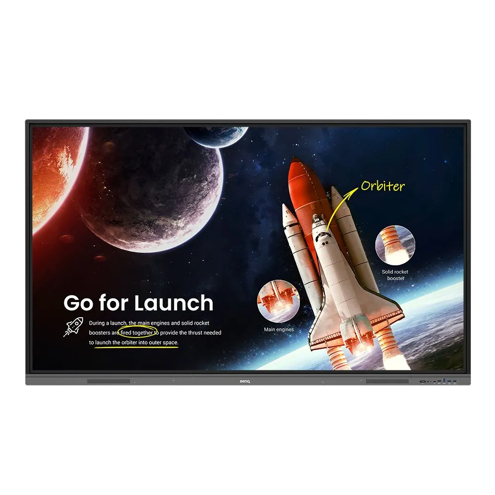 BenQ RE7503 table albe interactive 190,5 cm (75") Ecran tactil Negru
