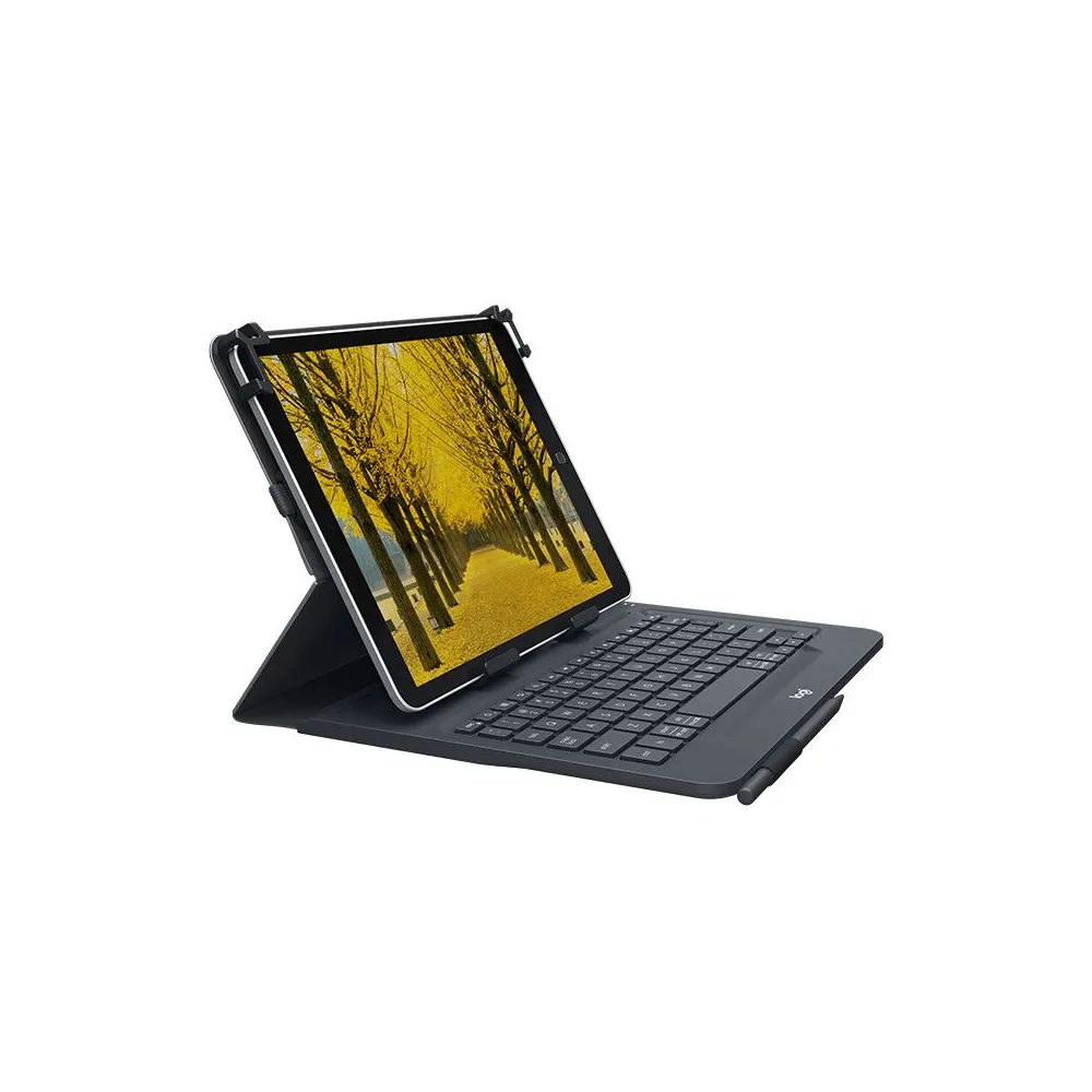 Logitech Universal Folio with integrated keyboard for 9-10 inch tablets Negru Bluetooth Rus