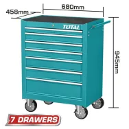 Total - dulap pentru scule cu 7 sertare 680*458*802mm
