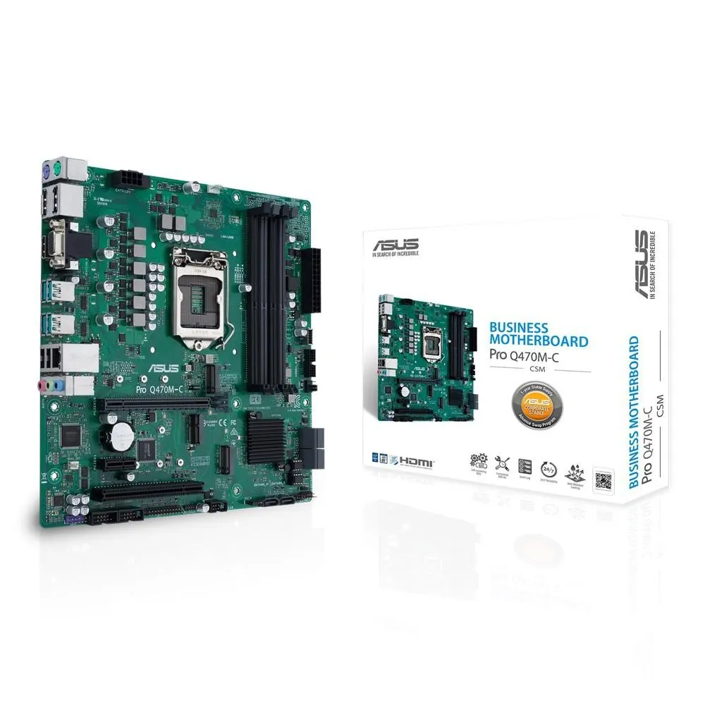 Placa de baza asus pro q470m-c/csm socket lga 1200  cpu Asus - 1