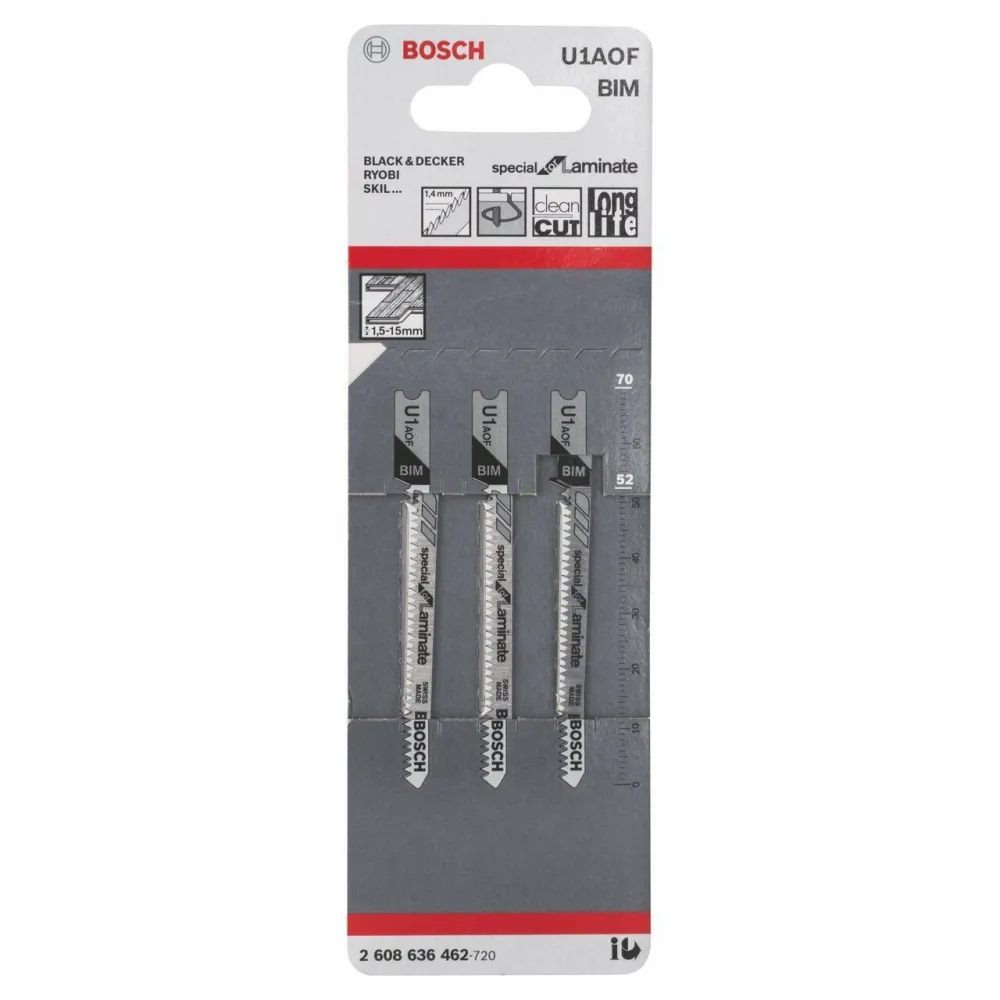Set de 3 panze pentru laminate U1AOF Bosch - 1