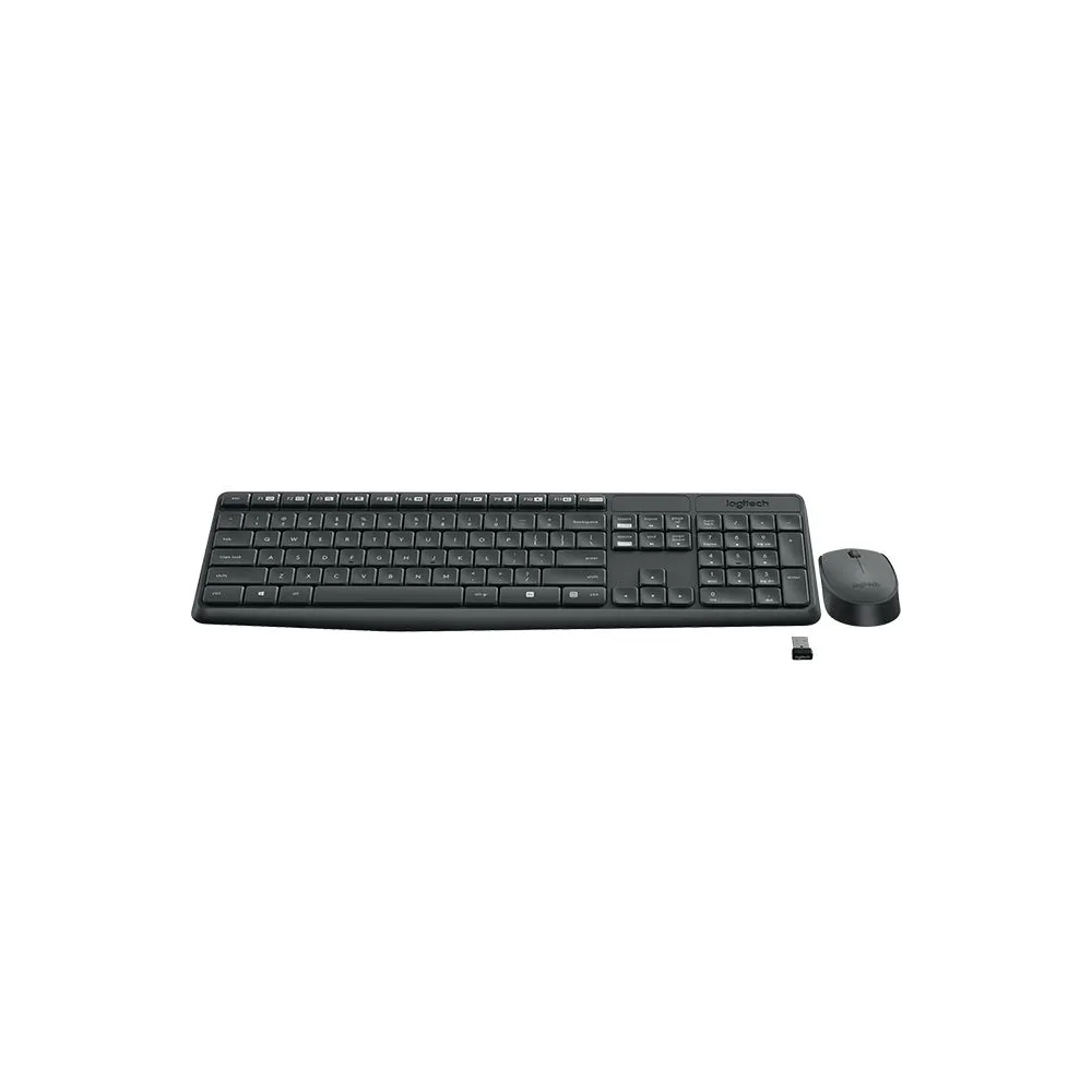 Logitech MK235 tastaturi Mouse inclus USB Rus Gri