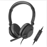 Headset axtel one stereo hd axh-one  corded headset conectivity usb-a