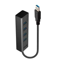 Lindy 43324 hub-uri de interfață USB 3.2 Gen 1 (3.1 Gen 1) Type-A 5000 Mbit s Negru