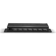 Lindy 42794 hub-uri de interfață USB 2.0 Type-B 480 Mbit s Negru