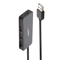 Lindy 42986 hub-uri de interfață USB 2.0 480 Mbit s Negru
