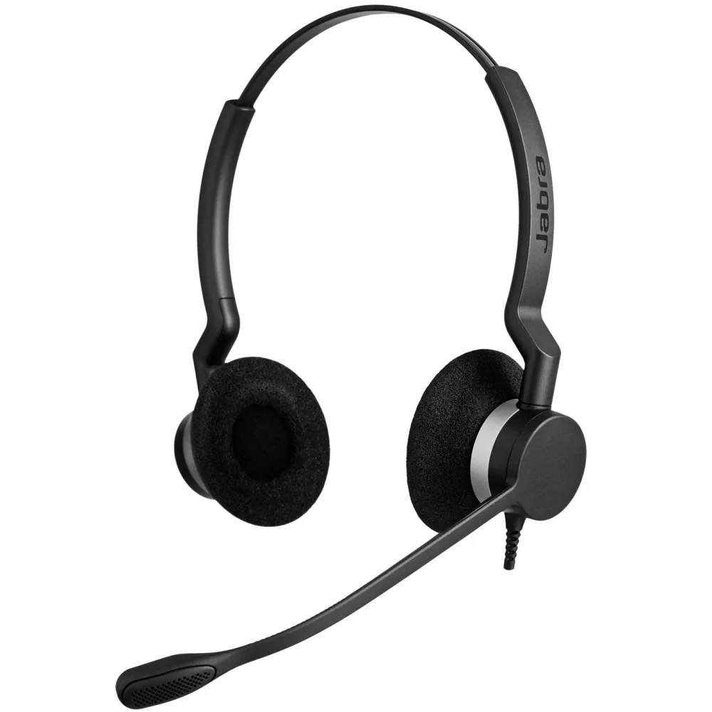 Jabra Biz 2300 QD Duo Căști Prin cablu Bandă de fixare pe cap Birou Call center Bluetooth Negru
