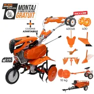 Motosapa Ruris 7500ACC6+roti cauciuc 4.00-8+rarita ajustabila+plug+adaptor+dispozitiv cartofi+cultivator multifunctional