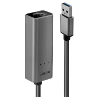 Lindy 43313 adaptor mufă cablu USB-A RJ-45 Argint