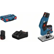 Bosch GKF 12V-8 Masina de frezat muchii cu 2 acumulatori Li-Ion 3Ah + L-Boxx Bosch - 1