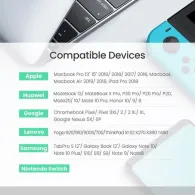 Ugreen 70429 cabluri USB 1 m USB C Negru