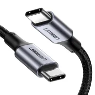 Ugreen 70427 cabluri USB 1 m USB 2.0 USB C Negru, Argint
