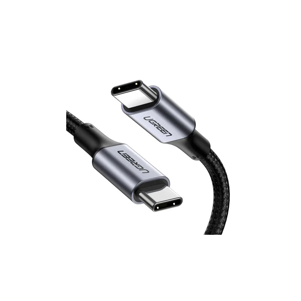 Ugreen 70427 cabluri USB 1 m USB 2.0 USB C Negru, Argint