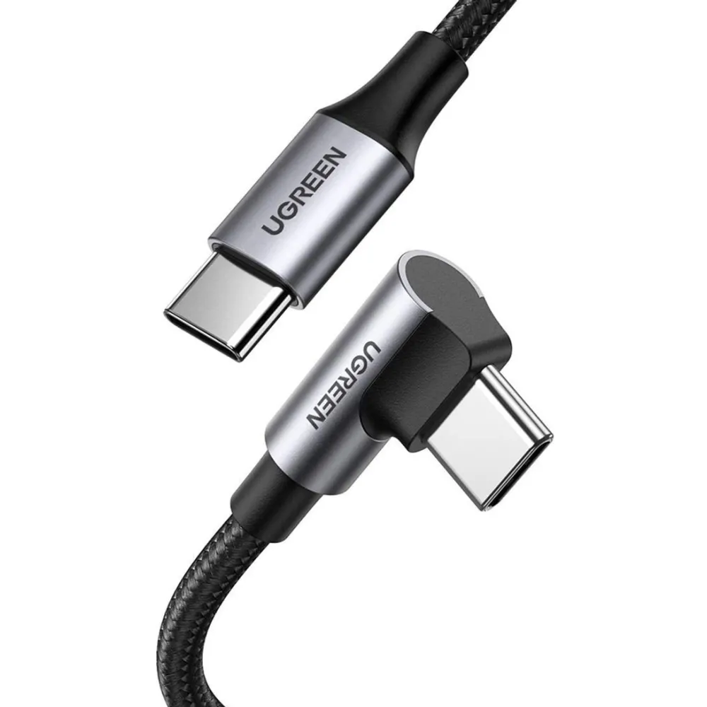 Ugreen 70643 cabluri USB 1 m USB 2.0 USB C Negru, Gri