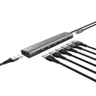 Trust Halyx USB 3.2 Gen 1 (3.1 Gen 1) Type-A 5000 Mbit s Argint
