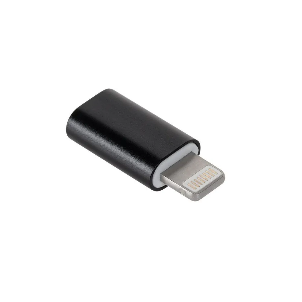 Adaptor micro usb - lightning negru