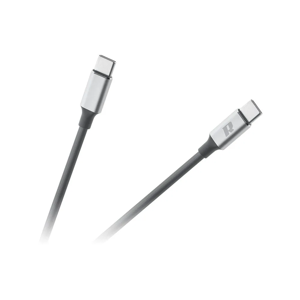 Cablu usb tip c - usb tip c 65w 100 cm negru rebel