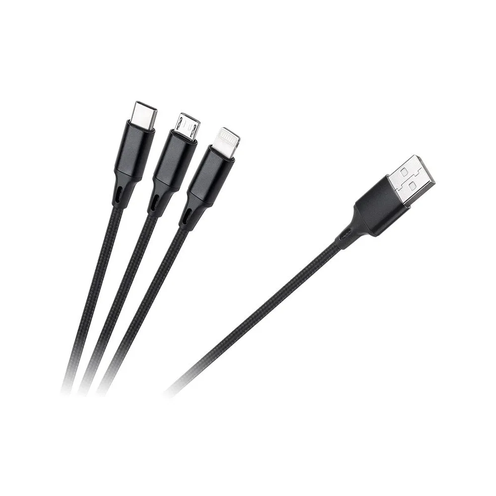 Cablu usb 3 in 1 100cm rebel